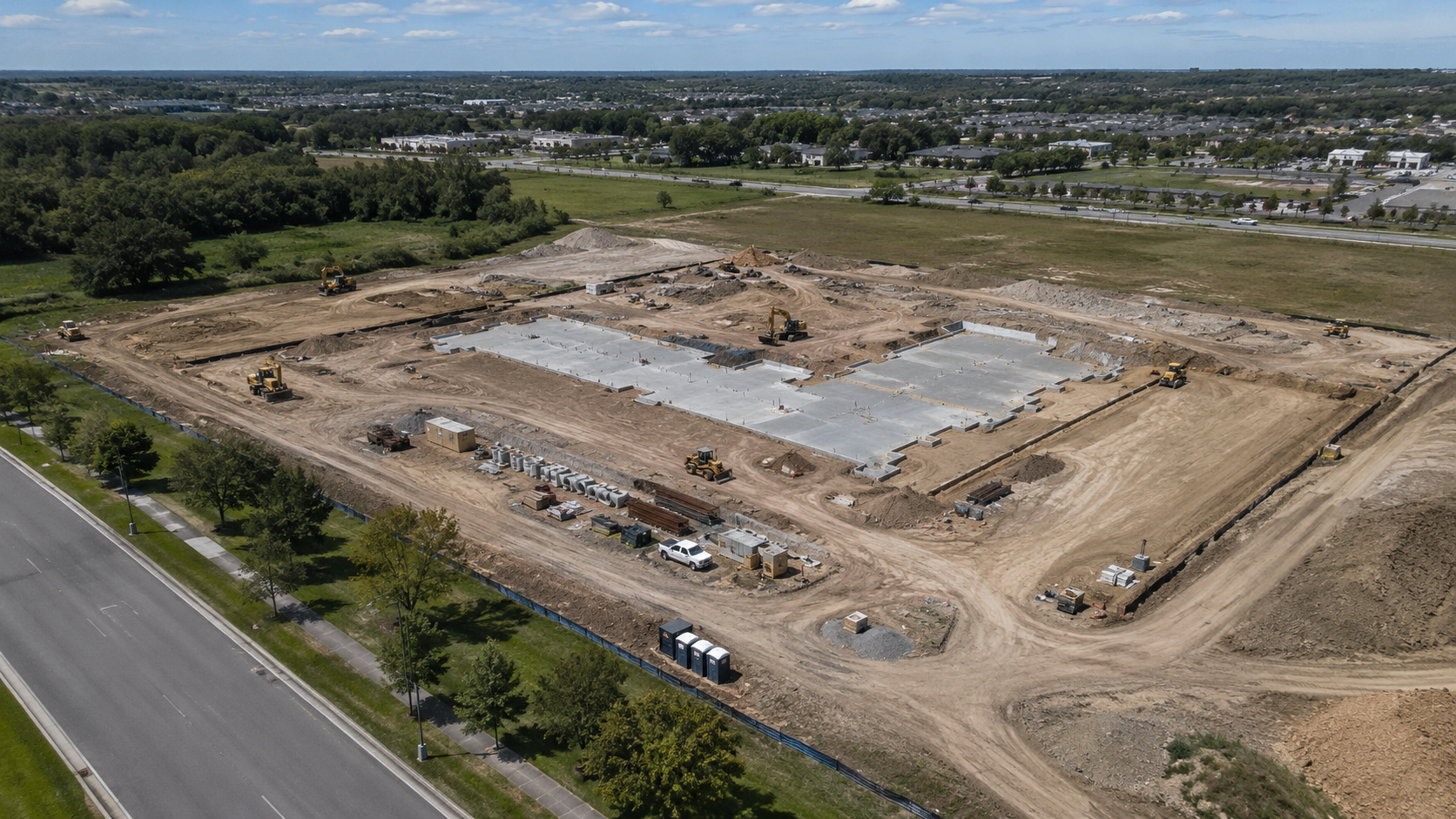Site progress — latest flight